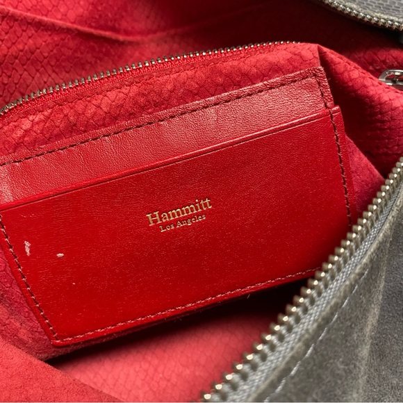 Hammitt Bag Gray Suede & Leather Bryant Medium Crossbody Shoulder Bag - Picture 10 of 14